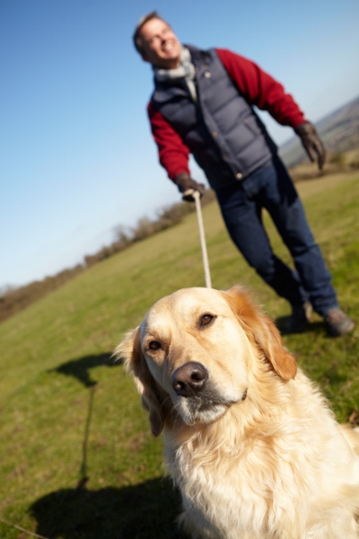 MAN AND DOG